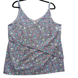 Cami Boho Bloomcore Ditsy Floral Lavender Whimsycore Fairy Cottagecore Size L